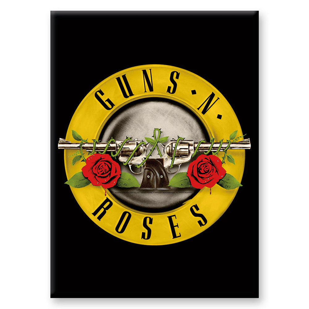 GUNS N ROSES - (デビュー 40周年 ) - Logo / Flat Magnet